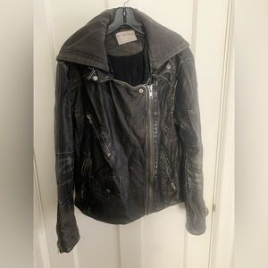 Free people vegan leather jacket large